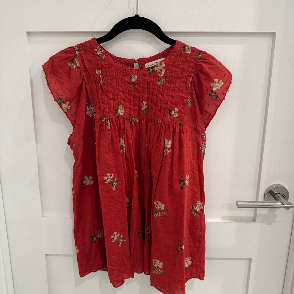 Ulla Johnson Scarlet Floral Top